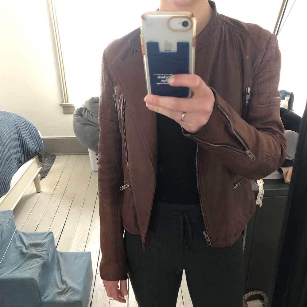 Theory Macha Juno leather jacket